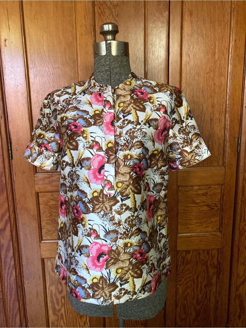 J Crew silk floral blouse size 4